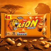 Lion Limited Edition Peanut Bars 4 Pack Multipack 124g