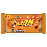 Lion Limited Edition Peanut Bars 4 Pack Multipack 124g
