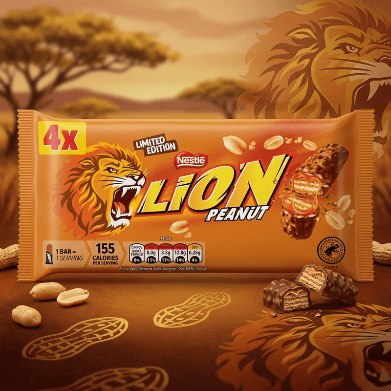Lion Limited Edition Peanut Bars 4 Pack Multipack 124g