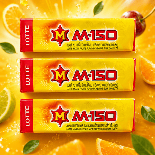 Lotte M-150 5 Stick Chewing Gum 3 Pack 3x13.5g