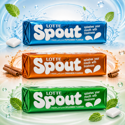 Lotte Spout 7 Piece Chewing Gum 3 Pack 3x23.8g