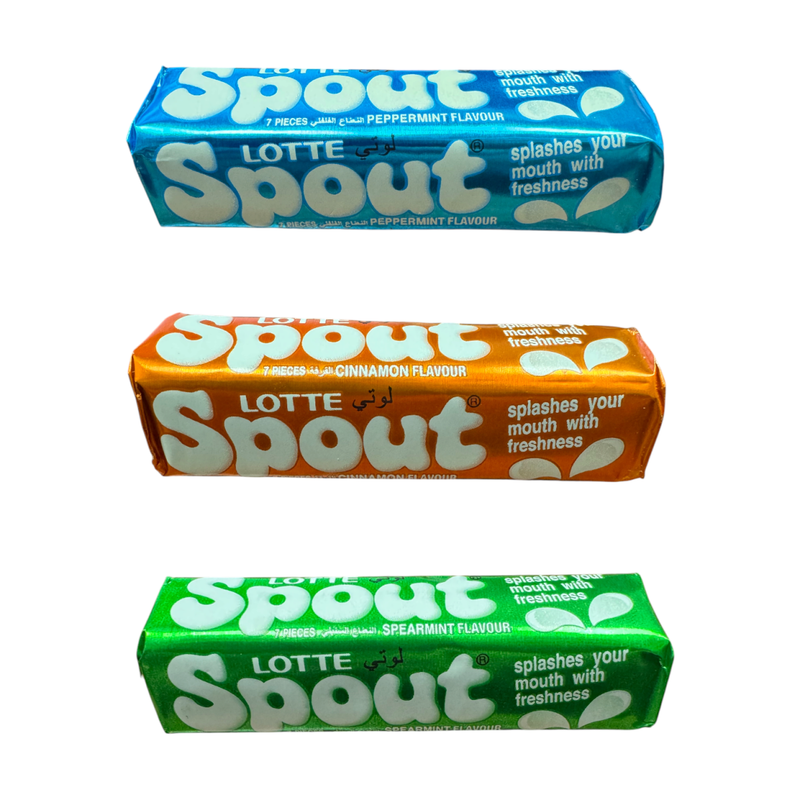 Lotte Spout 7 Piece Chewing Gum 3 Pack 3x23.8g
