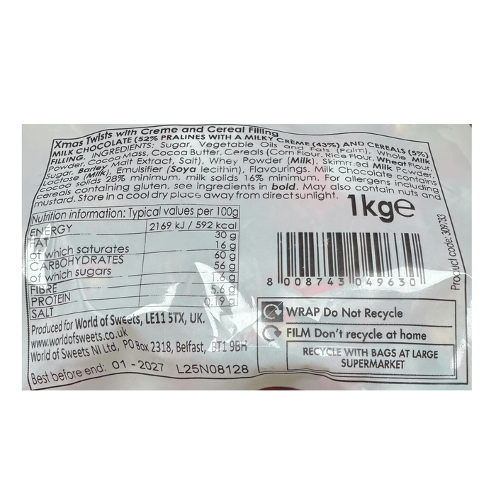 Luxury Santa Twist Wrap Pralines