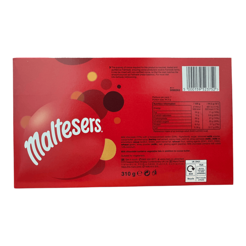 Maltesers Chocolate Large Gift Box BULK BOX DEAL 7 X 310g