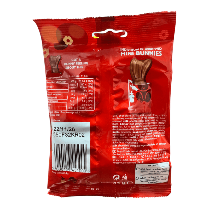 Maltesers Chocolate Mini Bunnies Bag 58g