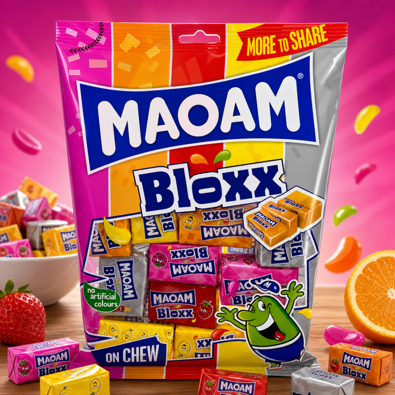 Maoam BLOXX Original Chewy Sweets 12 Pack MORE to SHARE 264g