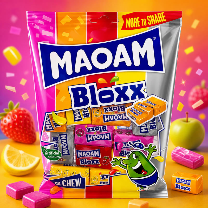 Maoam BLOXX Original Chewy Sweets 12 Pack MORE to SHARE 264g