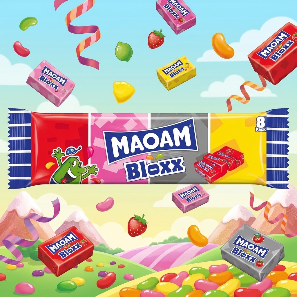 Maoam BLOXX Original Chewy Sweets 8 Pack 176g — Happy Candy UK LTD