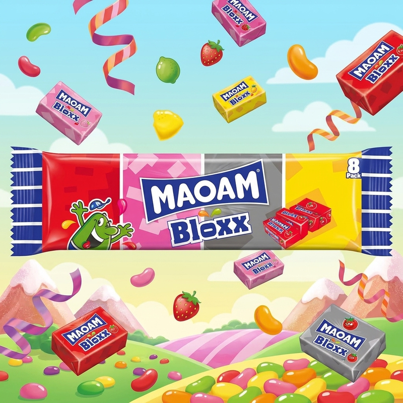 Maoam BLOXX Original Chewy Sweets 8 Pack 176g