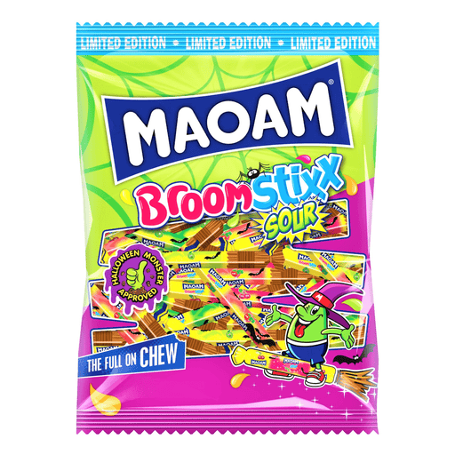 MAOAM Broom Stixx SOUR LIMITED EDITION Halloween Share Bag 350g - Happy Candy UK LTD