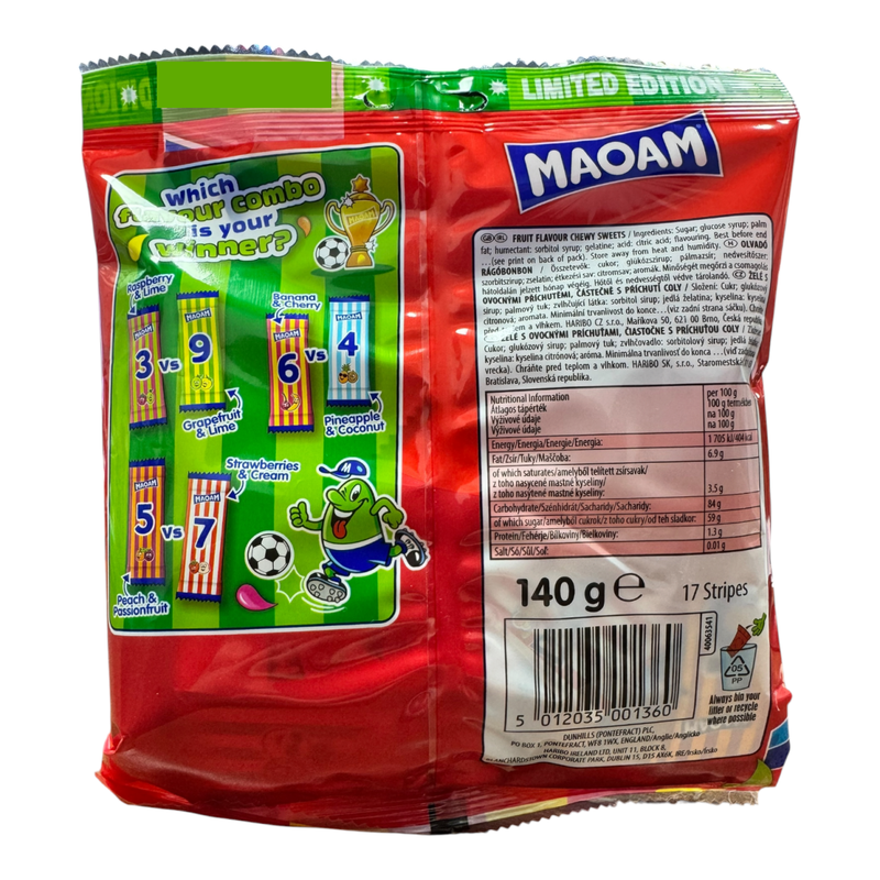 MAOAM Stripes Football Fun LIMITED EDITION Sweets 140g