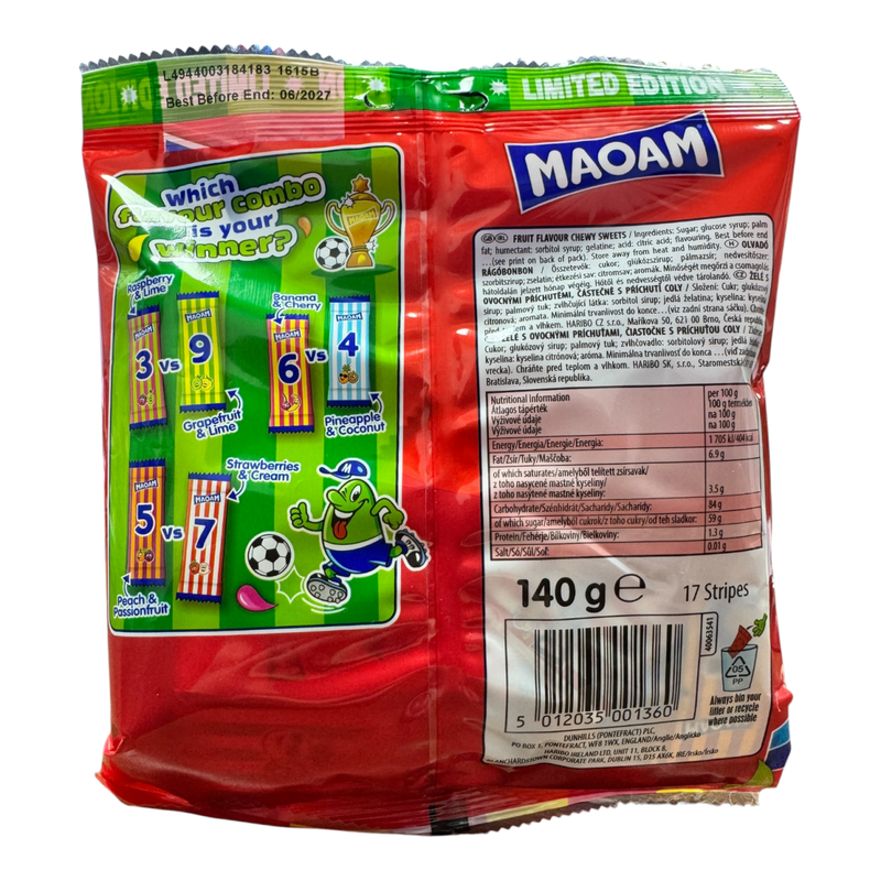 MAOAM Stripes Football Fun LIMITED EDITION Sweets 140g