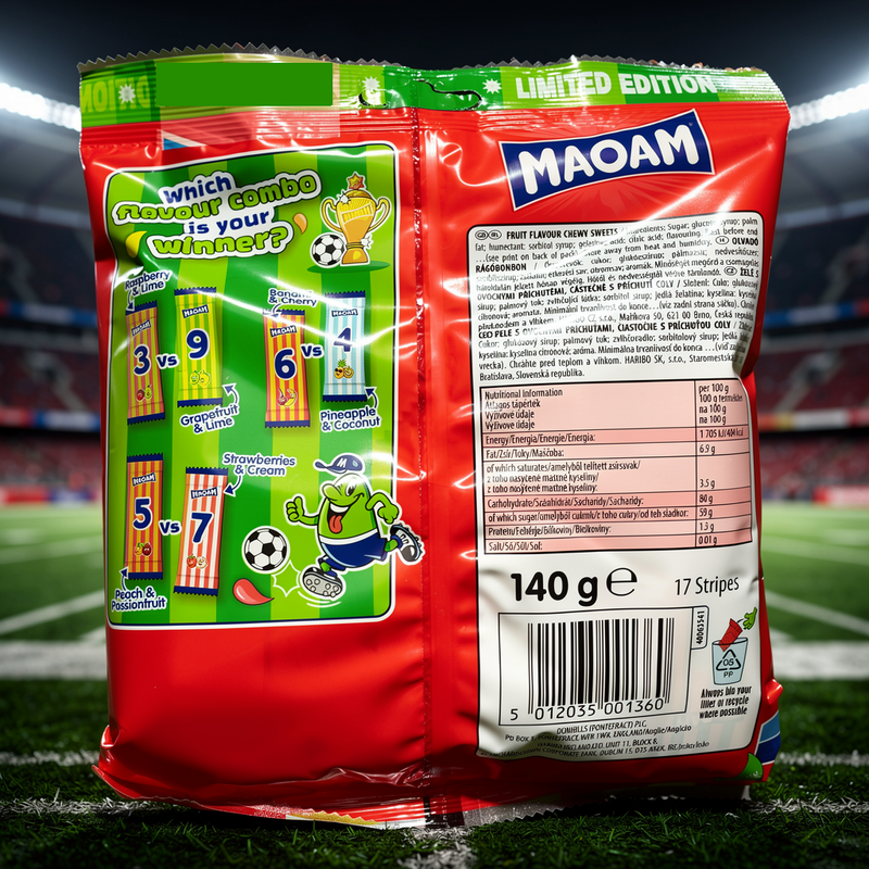 MAOAM Stripes Football Fun LIMITED EDITION Sweets 140g