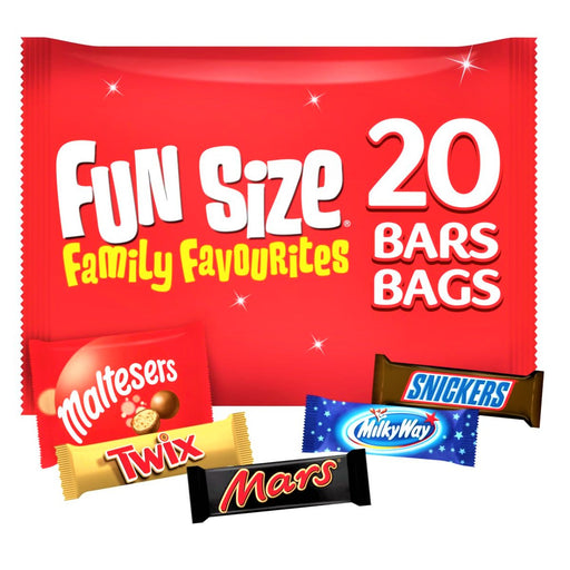 Mars Snickers Twix Maltesers & Milky Way Funsize 20 Bars 358g BB: 27 OCT 2024 - Happy Candy UK LTD