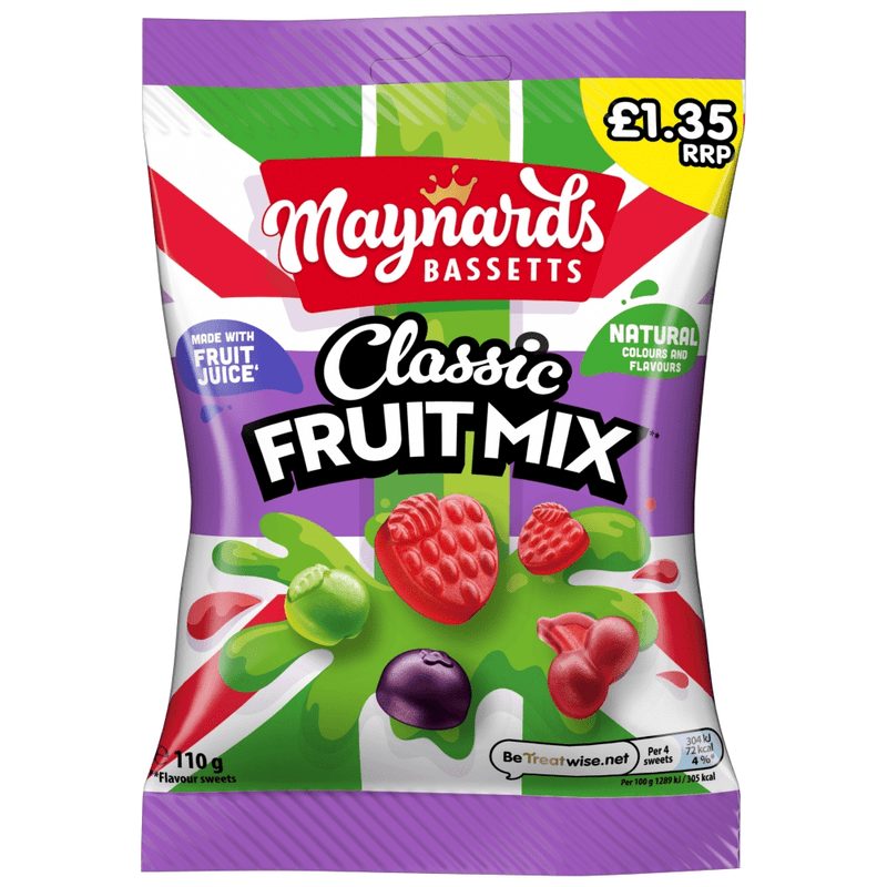 Maynards Bassetts Classic Fruit Mix Jelly 110g - Happy Candy UK LTD
