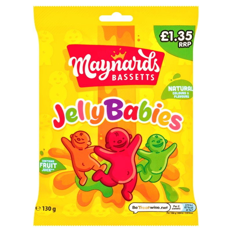 Maynards Bassetts Jelly Babies Share Bag 130g - Happy Candy UK LTD