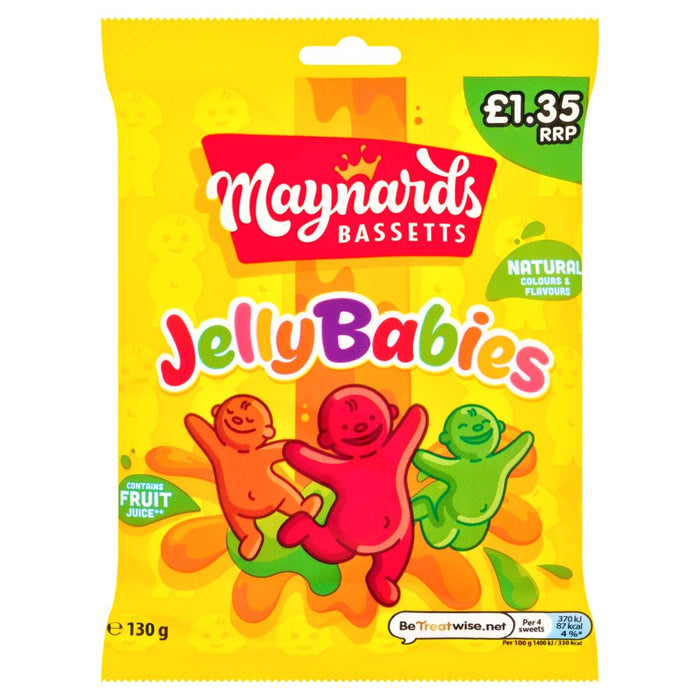 Maynards Bassetts Jelly Babies Share Bag 130g - Happy Candy UK LTD