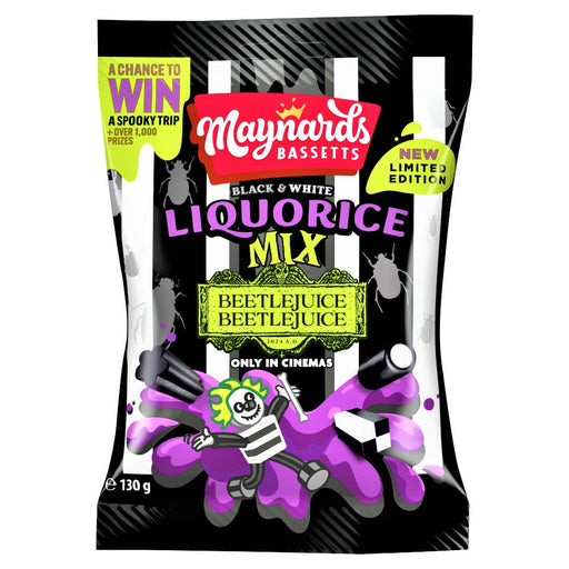 Maynards Bassetts Limited Edition Black & White Liquorice Mix Bag 130g - Happy Candy UK LTD