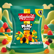 Maynards Bassetts Mini Gems Candy Bag 110g