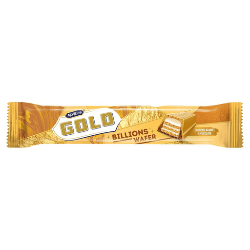 McVitie's GOLD BILLIONS WAFER Chocolate Bar 39g - Happy Candy UK LTD