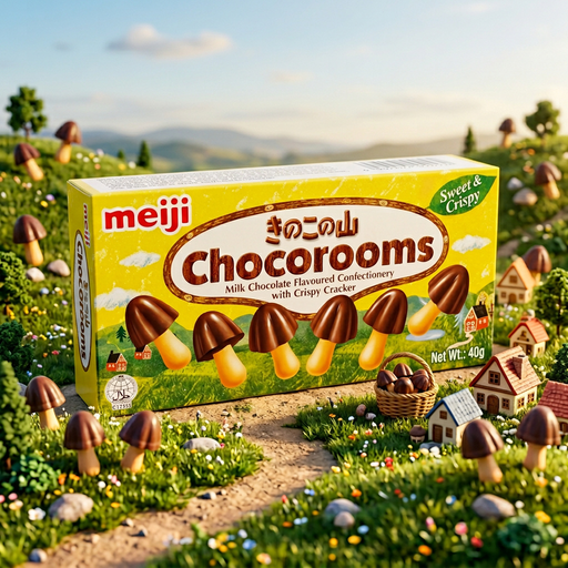 Meiji Chocorooms Chocolate Biscuits Box 40g