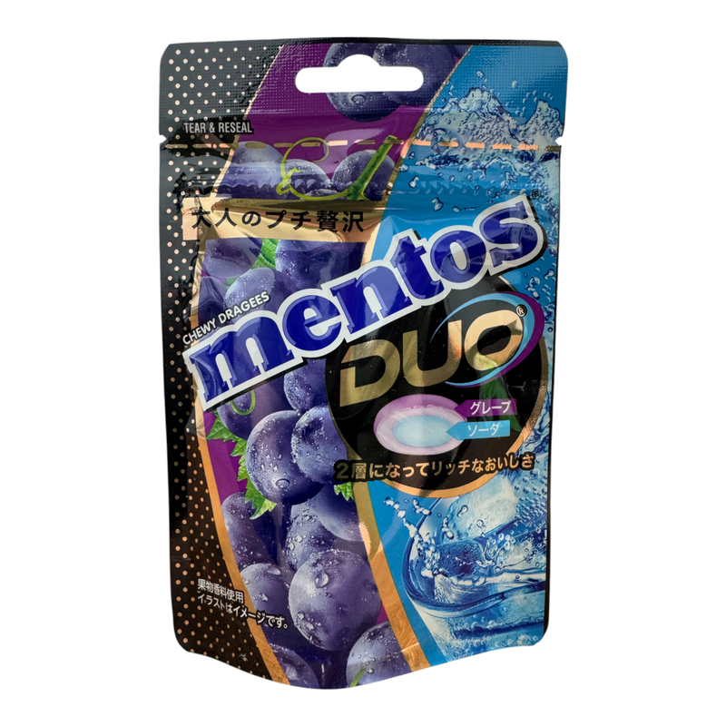 Mentos Duo Grape & Soda Chewy Dragees (JAPAN) 45g