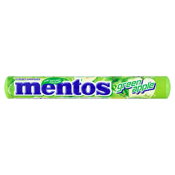 Mentos GREEN APPLE Chewy Dragees Roll 37.5g