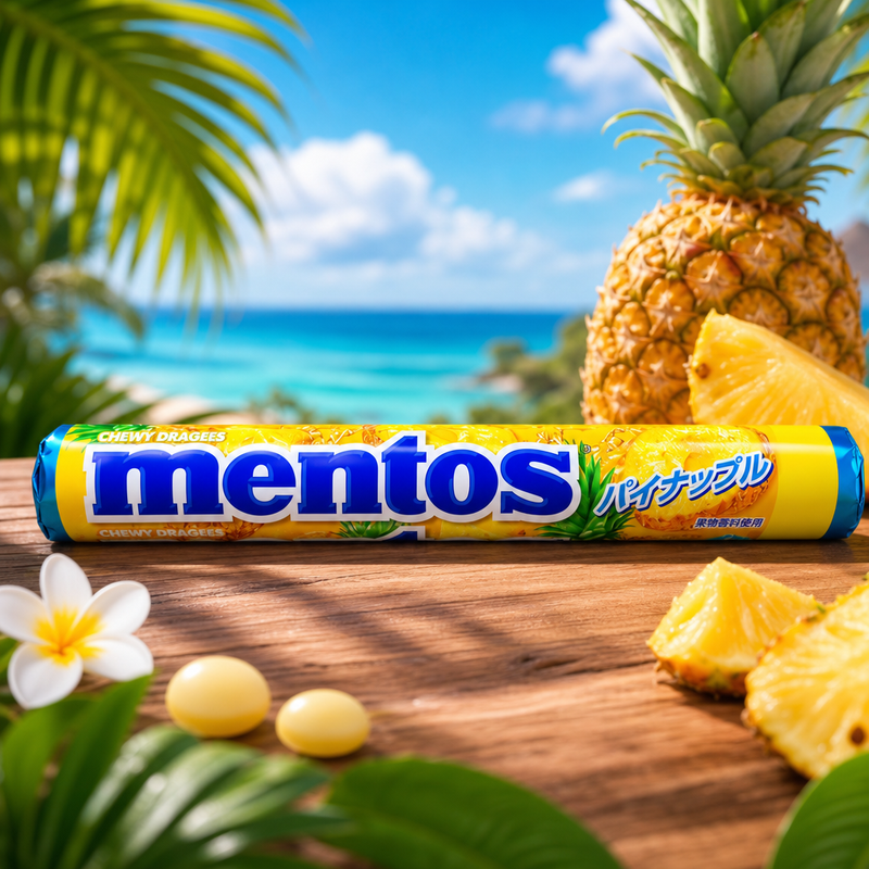 Mentos PINEAPPLE Chewy Dragees Roll (JAPAN) 37.5g