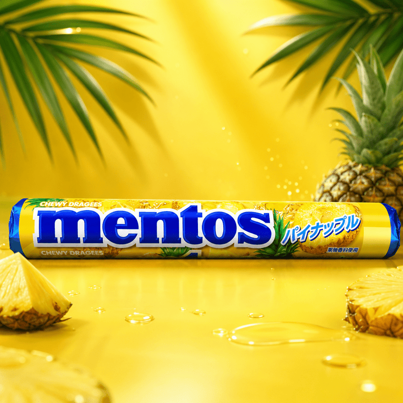 Mentos PINEAPPLE Chewy Dragees Roll (JAPAN) 37.5g