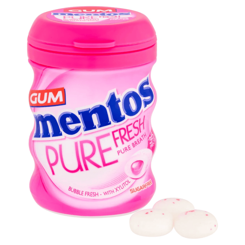 Mentos Pure Fresh BUBBLE FRESH Sugar Free Chewing Gum 35 Piece Tub 70g