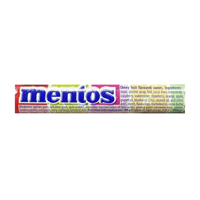 Mentos Rainbow Chewy Dragees 37.5g