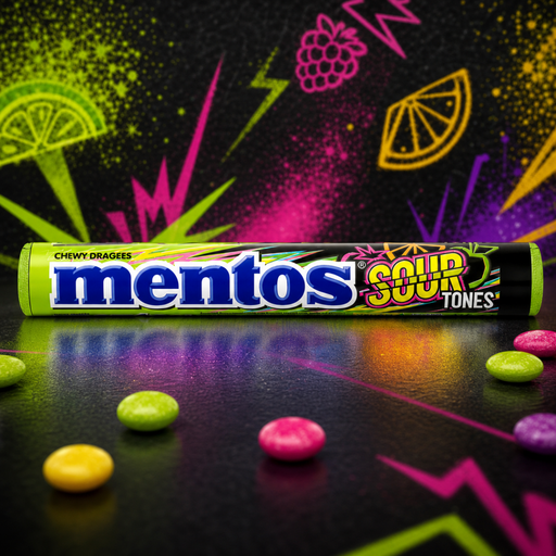 Mentos SOUR TONES Chewy Dragees Roll 38g