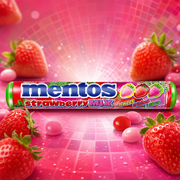 Mentos STRAWBERRY MIX Chewy Dragees Roll 37.5g