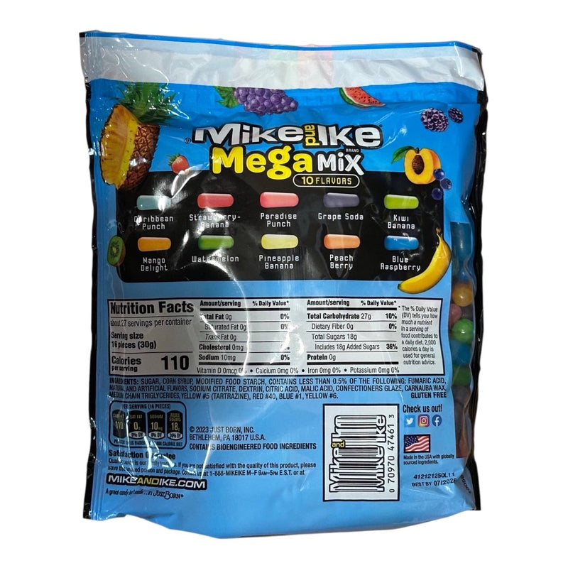 Mike and Ike Mega Mix Huge Family Share Bag (USA) 816g - Happy Candy UK LTD