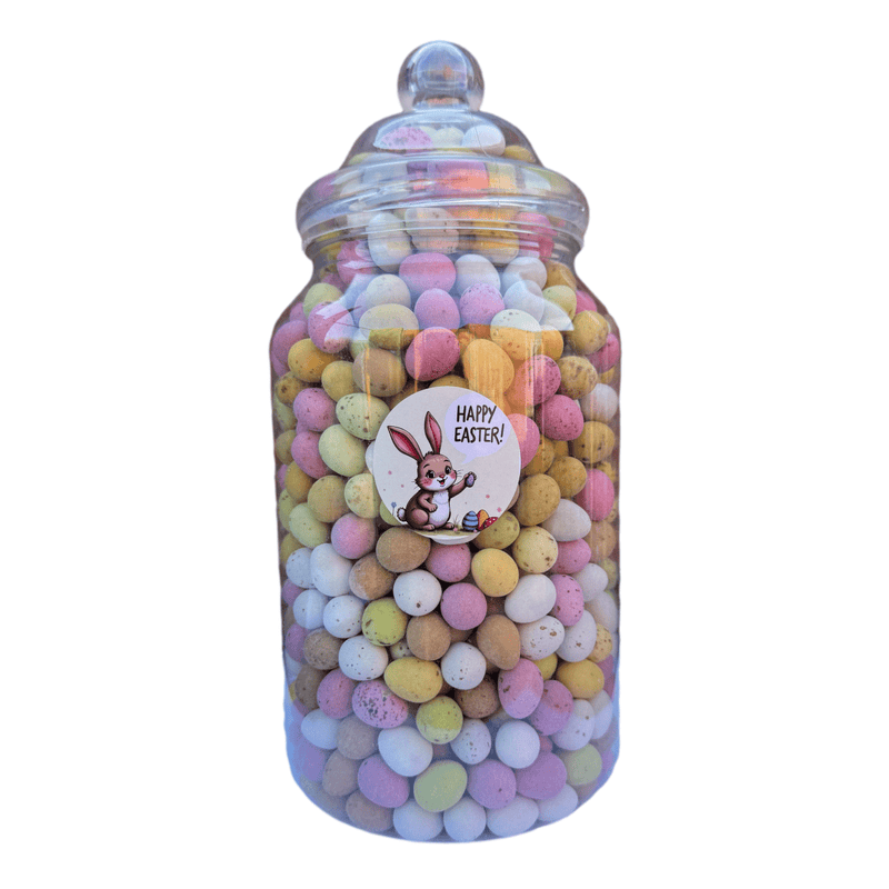 Milk Chocolate EASTER Mini Eggs Jar (750 eggs 2.9kg) - Happy Candy UK LTD