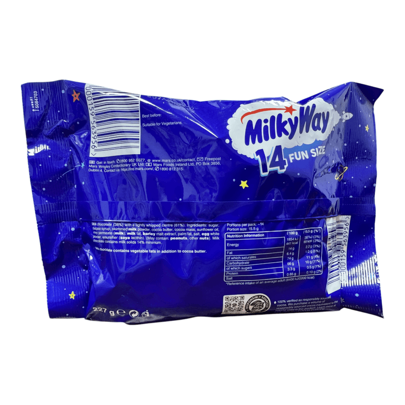 Milky Way 14 Fun Size Milk Chocolate Bars Multipack 227g
