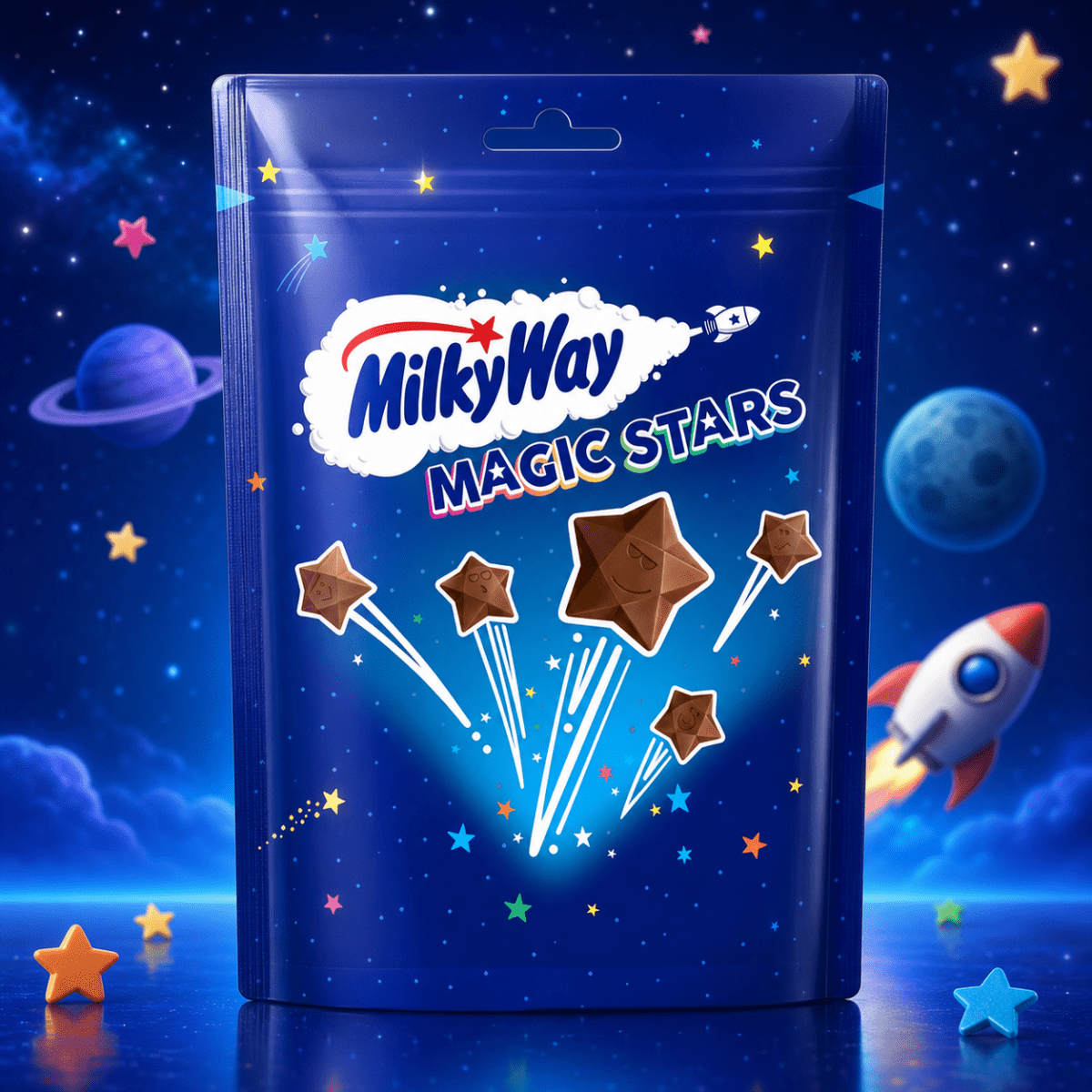 Milky Way Magic Stars Milk Chocolate Bites Large Share Pouch 100g ...