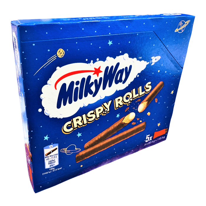 Milky Way Milk Chocolate Crispy Rolls Snack Bar 5 Pack Multipack 112.5g - Happy Candy UK LTD
