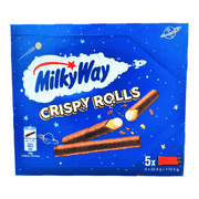 Milky Way Milk Chocolate Crispy Rolls Snack Bar 5 Pack Multipack 112.5g - Happy Candy UK LTD