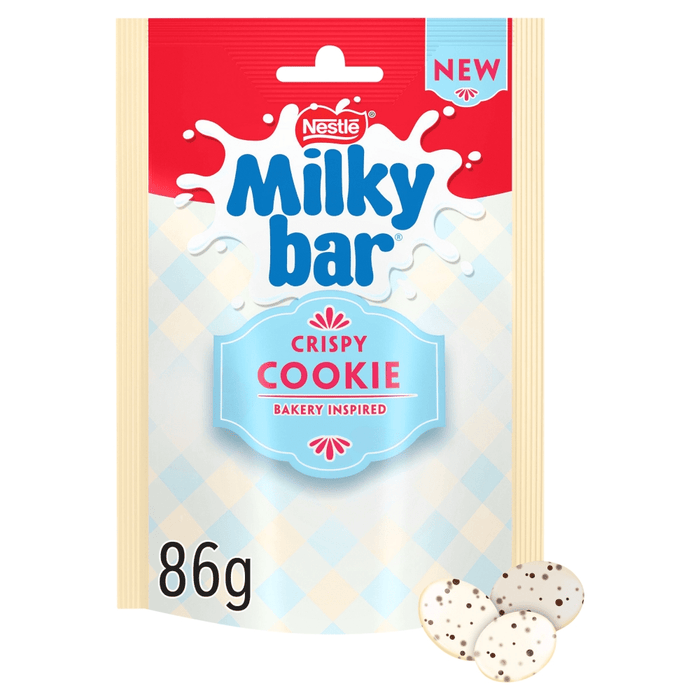Milkybar Buttons Crispy Cookie White Chocolate Sharing Bag 86g - Happy Candy UK LTD
