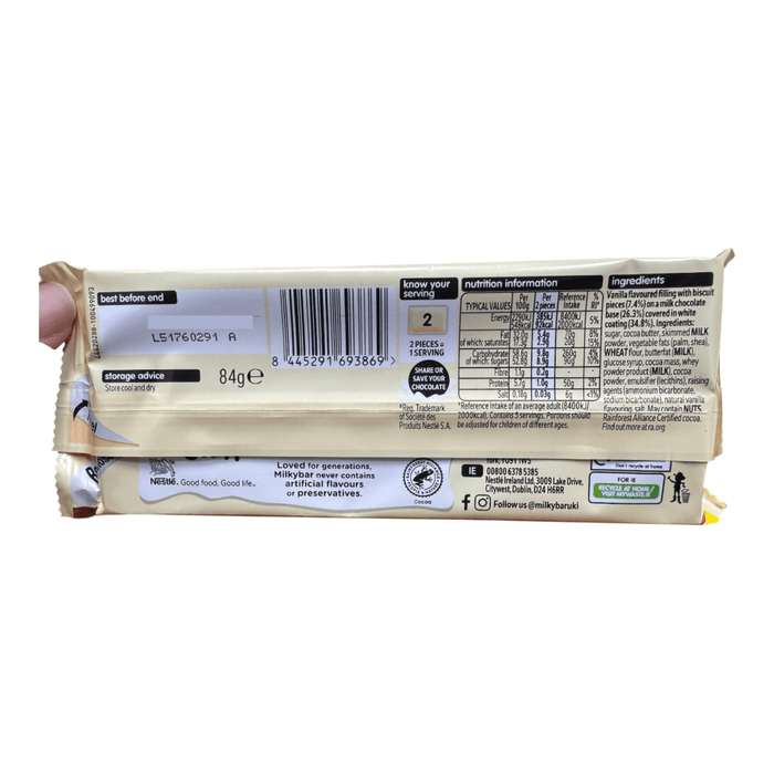 Milkybar Chocolate Crumble White Chocolate Bar 84g - Happy Candy UK LTD
