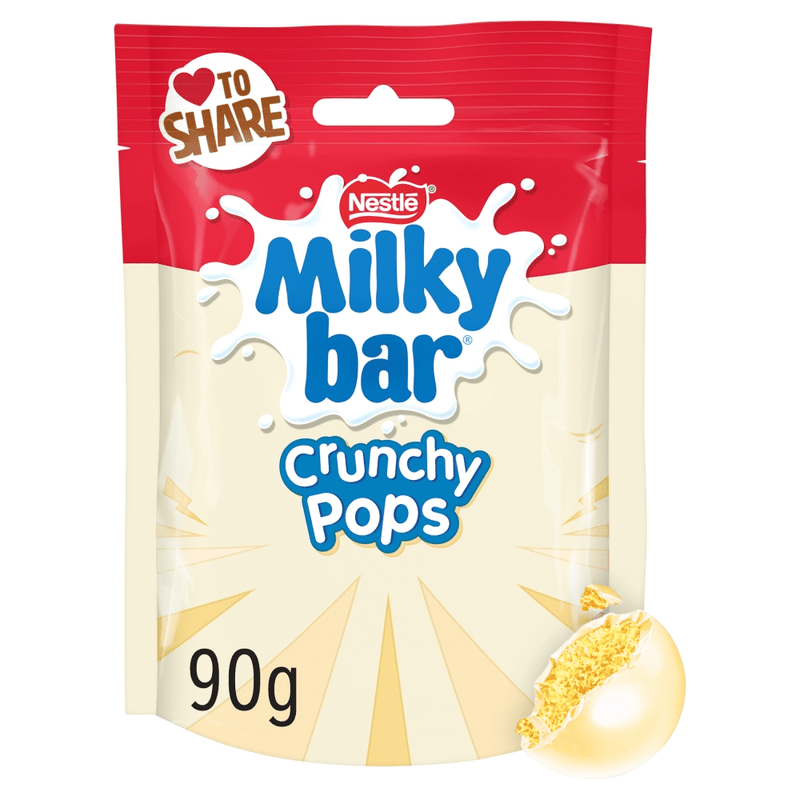 Milkybar Crunchy Pops White Chocolate Sharing Bag 90g