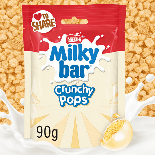 Milkybar Crunchy Pops White Chocolate Sharing Bag 90g