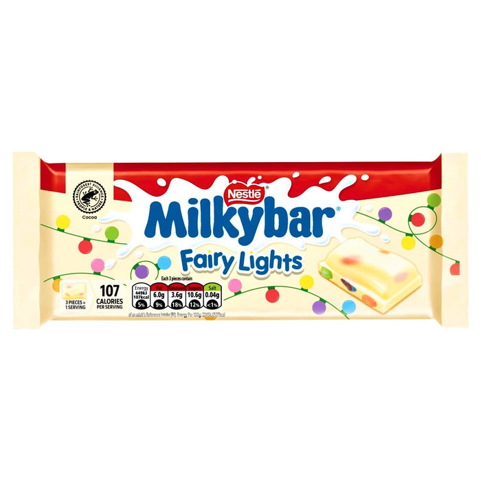 Milkybar Fairy Lights White Chocolate Sharing Bar 100g - Happy Candy UK LTD