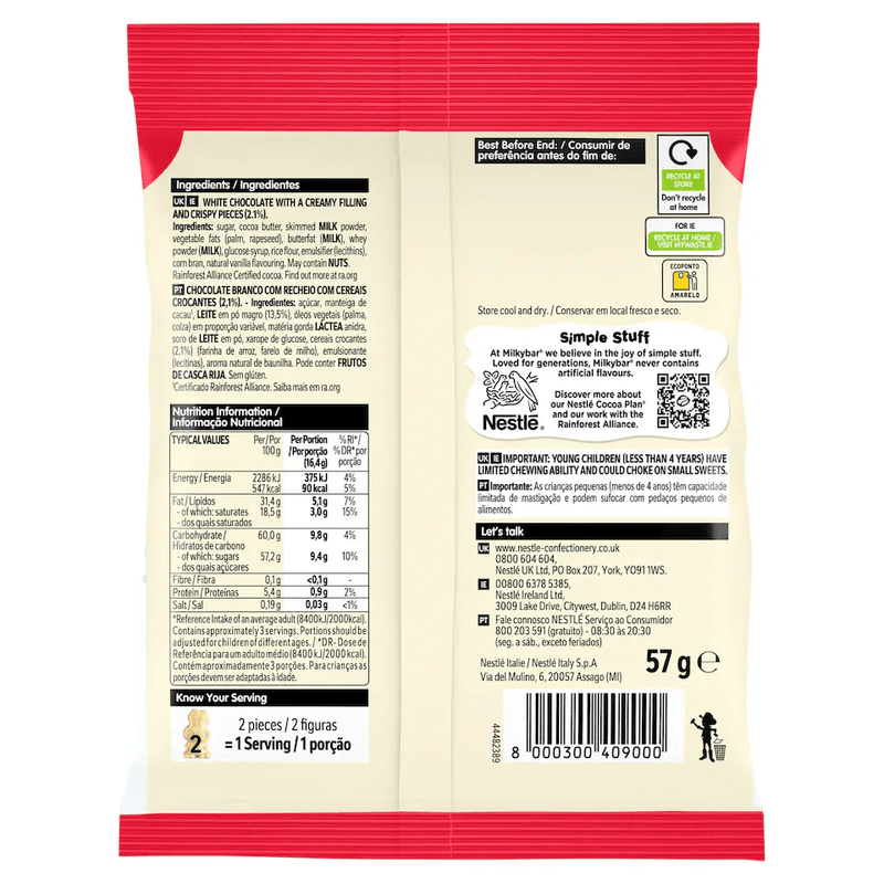 Milkybar Festive Friends White Chocolate Sharing Bag 57g