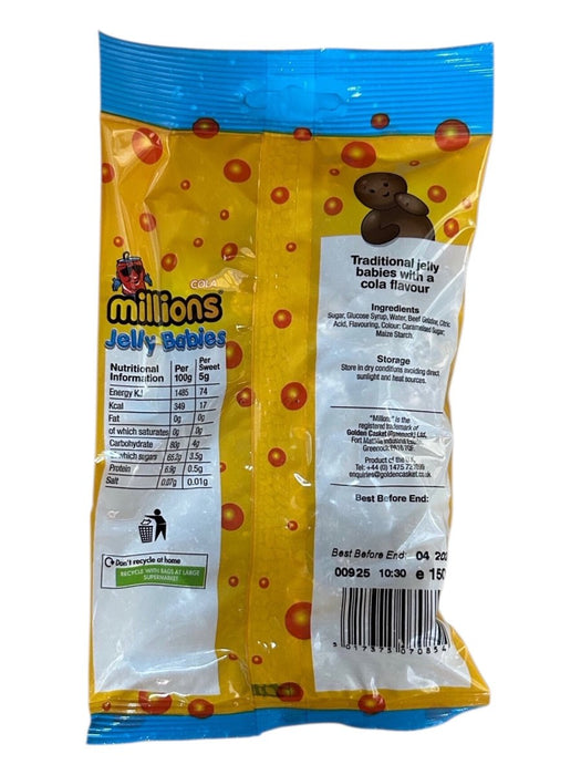 Millions Cola Jelly Babies Share Bag 150g - Happy Candy UK LTD