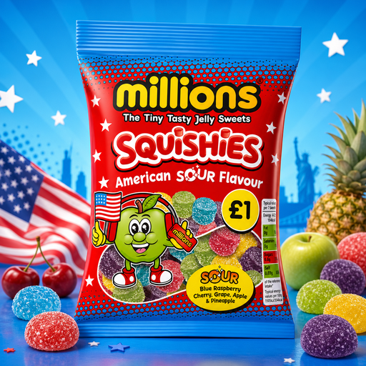Millions Squishies American Sour Bag 100g