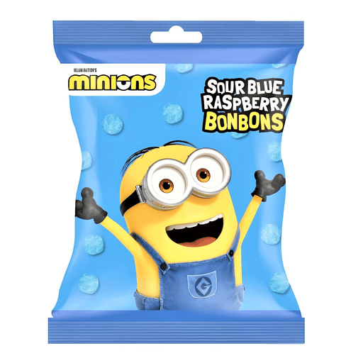 MINIONS Sour Blue Raspberry Bon Bons Bag 90g
