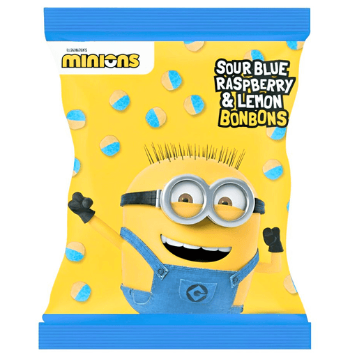 MINIONS Sour Blue Raspberry & Lemon Bon Bons Bag 90g