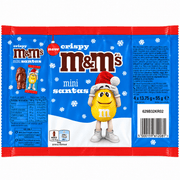 M&M's Christmas Mini Santa Chocolate Bag 55g